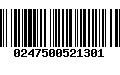 Código de Barras 0247500521301