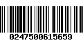 Código de Barras 0247500615659