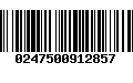 Código de Barras 0247500912857