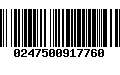 Código de Barras 0247500917760
