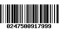 Código de Barras 0247500917999