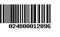 Código de Barras 024800012096