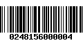 Código de Barras 0248156000004