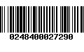 Código de Barras 0248400027290