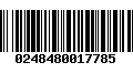 Código de Barras 0248480017785