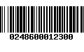 Código de Barras 0248600012300