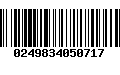 Código de Barras 0249834050717