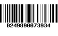 Código de Barras 0249890073934