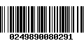 Código de Barras 0249890080291