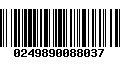 Código de Barras 0249890088037