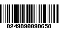 Código de Barras 0249890090658