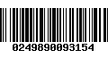 Código de Barras 0249890093154