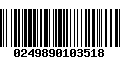 Código de Barras 0249890103518