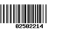 Código de Barras 02502214