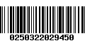 Código de Barras 0250322029450