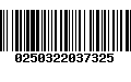 Código de Barras 0250322037325