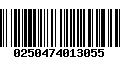 Código de Barras 0250474013055