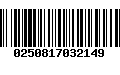 Código de Barras 0250817032149