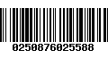 Código de Barras 0250876025588