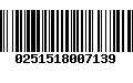 Código de Barras 0251518007139