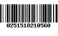 Código de Barras 0251518210560