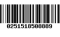 Código de Barras 0251518508889