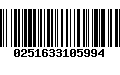 Código de Barras 0251633105994