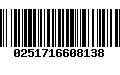 Código de Barras 0251716608138