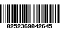 Código de Barras 0252369042645