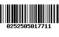 Código de Barras 0252505017711