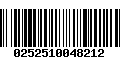 Código de Barras 0252510048212