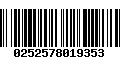 Código de Barras 0252578019353