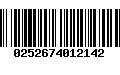 Código de Barras 0252674012142