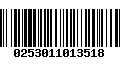 Código de Barras 0253011013518