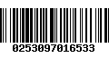 Código de Barras 0253097016533