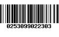 Código de Barras 0253099022303