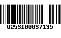 Código de Barras 0253100037135