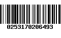 Código de Barras 0253170206493