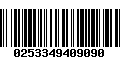 Código de Barras 0253349409090