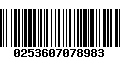 Código de Barras 0253607078983