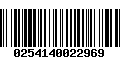 Código de Barras 0254140022969