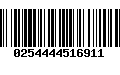 Código de Barras 0254444516911