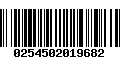 Código de Barras 0254502019682