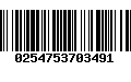 Código de Barras 0254753703491