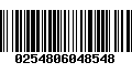 Código de Barras 0254806048548