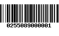 Código de Barras 0255089000001