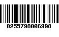 Código de Barras 0255798006998