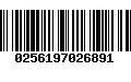 Código de Barras 0256197026891