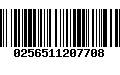 Código de Barras 0256511207708