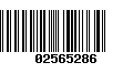 Código de Barras 02565286